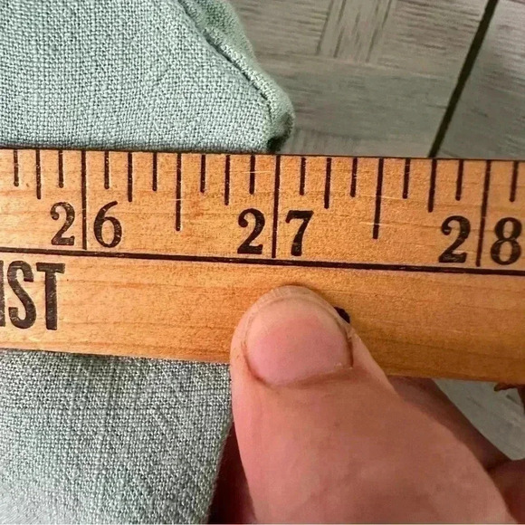 Ces Femme lightweight, distressed Gozzi cotton, mint green tunic with pockets - Picture 8 of 9